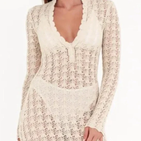 NWT RUMORED Ventura Crochet Maxi Dress - Picture 10 of 10